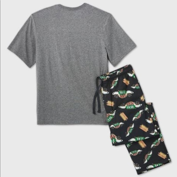 Friends Men’s Pajama Set - Black/Gray New X-Large - Picture 2 of 6